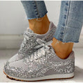 Claudine - Baskets automne à paillettes femme