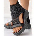 Lucie - Sandales Tressées En Cuir Premium