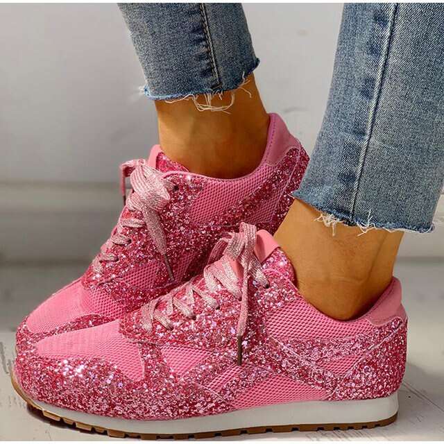 Vérène - Sneakers Scintillantes Avec Effet Pailleté Chic