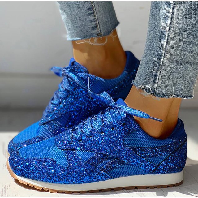 Vérène - Sneakers Scintillantes Avec Effet Pailleté Chic