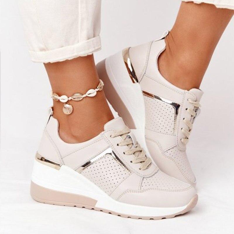 Anna - Femme Baskets Marche Confort