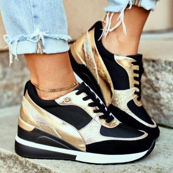 Anna - Femme Baskets Marche Confort