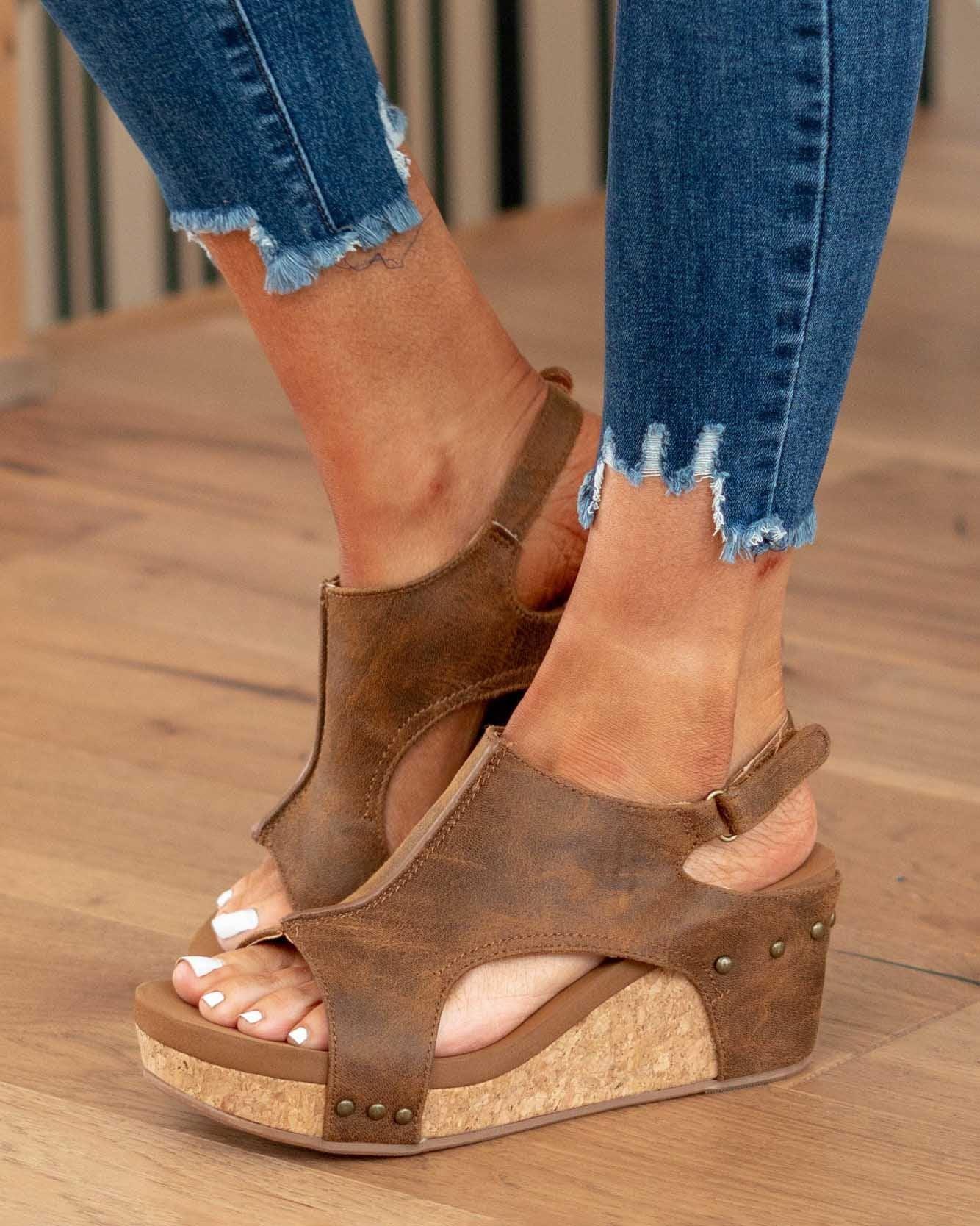 Zoé - Sandales Compensées Mi-Hautes Pour Une Allure Chic